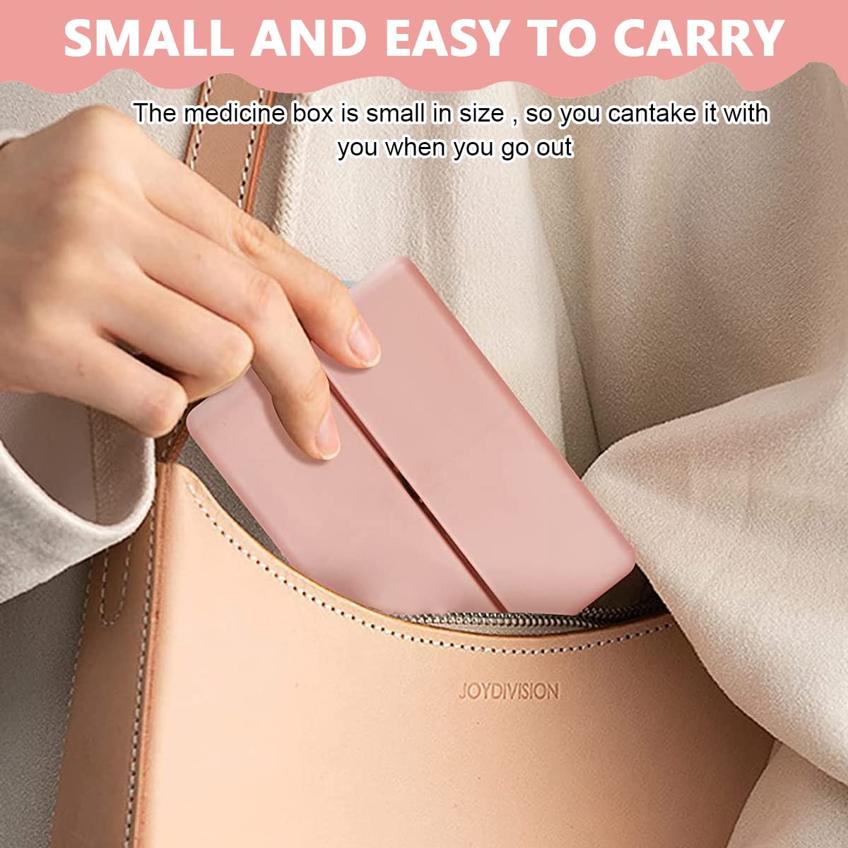 HANNEA Pill Medicine Organizer Storage Box with 7 Compartments, Folding Design, Moisture-Proof Pill Box for Vitamin, Medicine, Pills, Supplements Holder Container, Pink HANNEA Pill Medicine Organizer Storage Box with 7 Compartments, Folding Design, Moisture-Proof Pill Box for Vitamin, Medicine, Pills, Supplements Holder Container, Pink